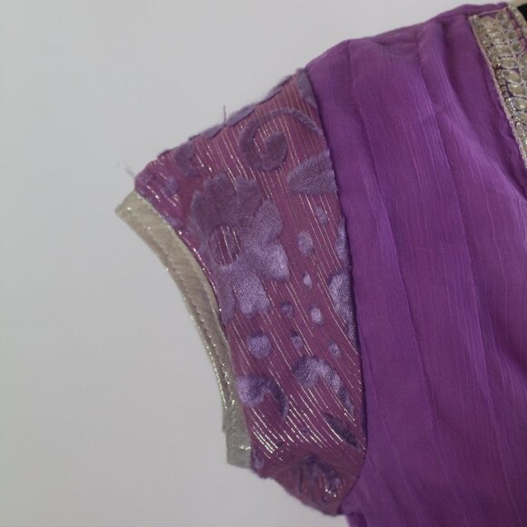 Purple Long Tunic with Design Small - Made in India - Picture 9 of 14